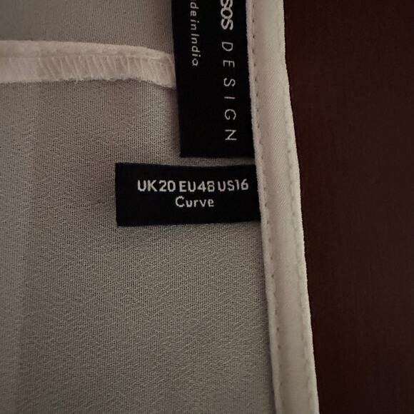 ASOS Lightweight balloon long sleeve Belted Robe Sheer Curve Made in India sz 16 - Picture 8 of 12